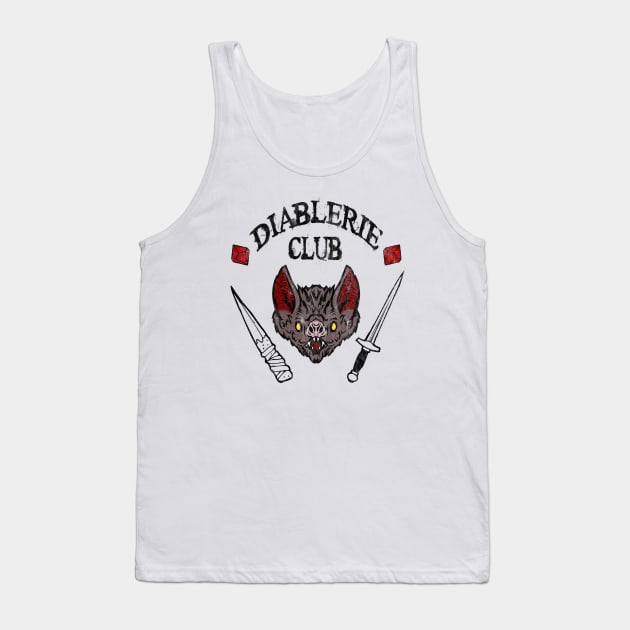 Diablerie Club - Black Text Tank Top by ATL By Night Store